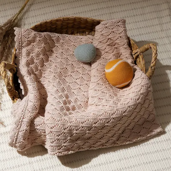 Cotton Paintal Chevron Baby Soft Blanket - 30" x 39" Dusty Pink {1}