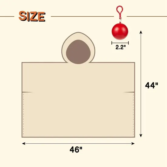 4 Pack Disposable Rain Ponchos for Kids with Hood and Attachable Round Case, Clear Plastic Raincoats for Emergency, Girls, Boys (White) {6}