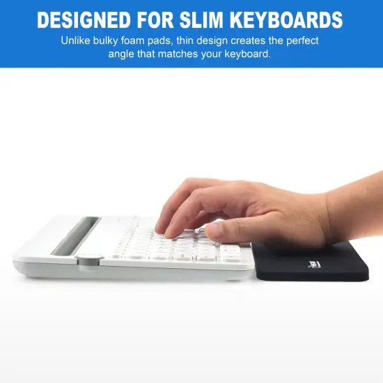 Keyboard Wrist Rest Pad Ergonomic Support for Computer Laptop Typing, Black, 11" x 3.5" {3}