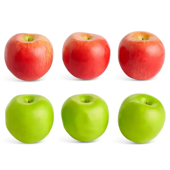 Artificial Fruit, Red and Green Fake Apples for Home Decor, Photography (2.5 In, 6 Pack) {5}