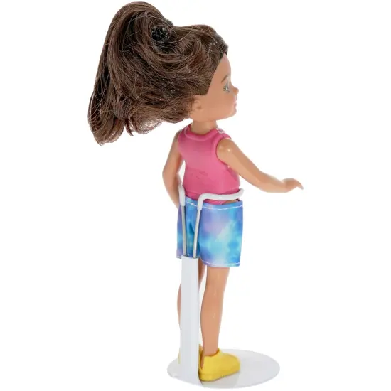 Bard's 790W White Adjustable Doll Stand, fits 4 to 5 inch Dolls, waist width adjusts from 0.5 to 1 inches {6}