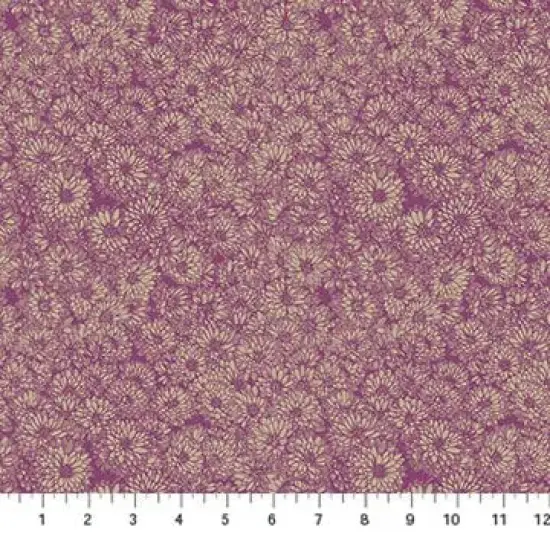 Purple Dahlias Indelible by Anna Maria for Northcott Cotton 44"/45" Fabric Per Yard {1}