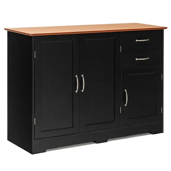 Costway Buffet Sideboard Kitchen Cupboard Storage Cabinet with2 Drawers & 3 Doors {9}