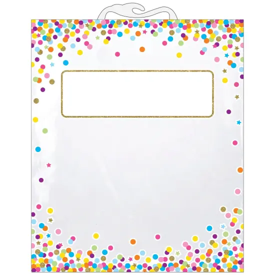 Hanging Confetti Pattern Storage/Book Bag, 10.5" x 12.5", Pack of 6 {1}