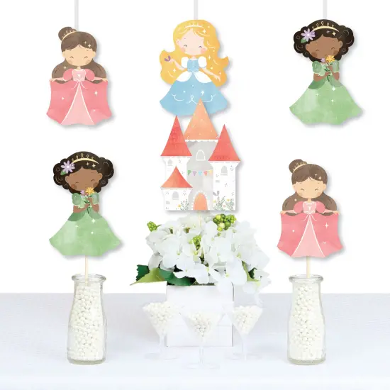 Big Dot of Happiness Princess Party Paper Cutouts, Double-Sided Castel and Princess-Shaped Decor, DIY Princess Birthday Party Essentials - Set of 20 {3}