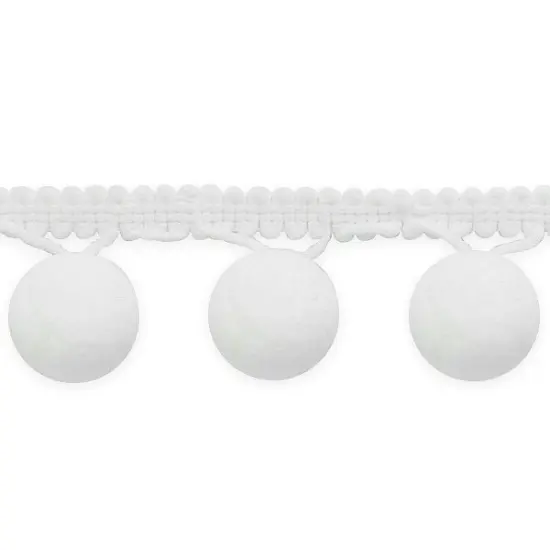 5 yards ofBonita Pom PomFringe Trim | 5 yard cut Light Gray {2}