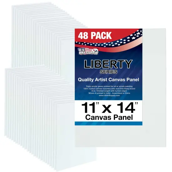 11" x 14" Professional Artist Quality Acid Free Canvas Panel Boards for Painting 48-Pack {1}