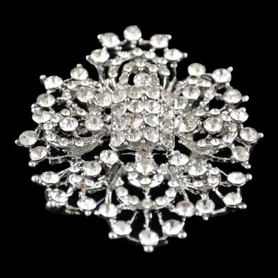Belagio Enterprises -Rhinestone Brooch - 2 1/2" W x 3" L - BW-140 {2}