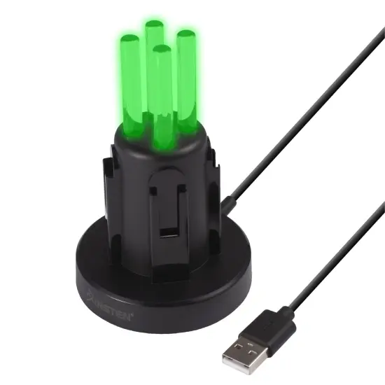 Charging Dock For Nintendo Switch and OLED Model Joy Con Controller, with LED Light Bar Indicator and Charging Cable Black {2}