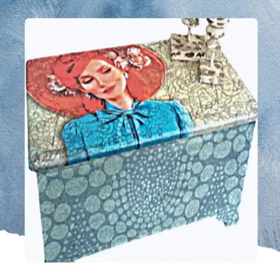 Red Hat Lady - Art Paper for Decoupage and Mixed Media 24x36 {3}