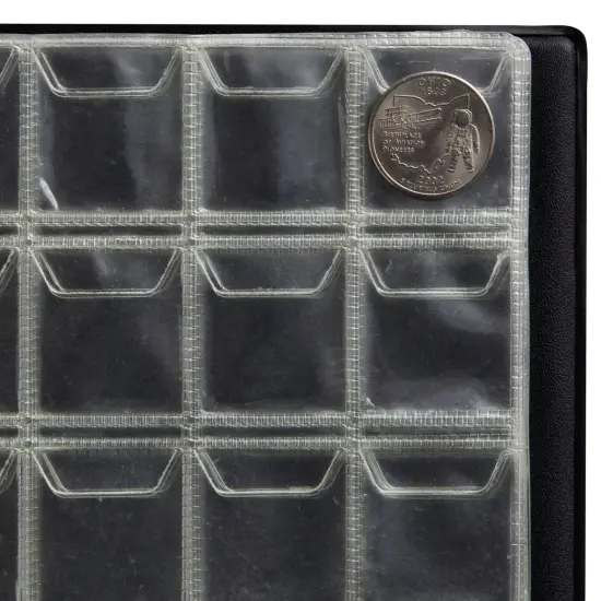 Juvale 240 Pocket Coin Holders for Collectors - Coin Collection Album for Pennies, Quarters, Rare Coins (Dark Blue) {7}