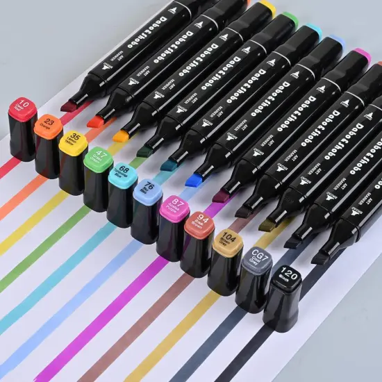 120 Color Alcohol Marker Pens {2}