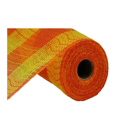 Orange Yellow Faux Jute Deco Mesh &ndash; 10.25"x10yd Roll-RY8315B4 {2}