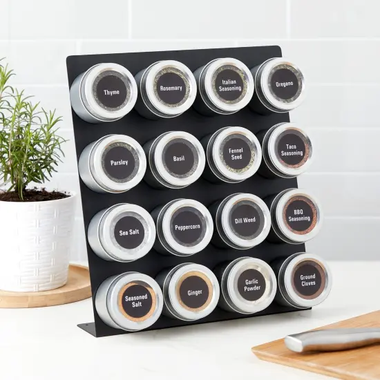 Large Magnetic Metal Board for Magnets - Tabletop Memo Display Easel Stand for Home, Office, School (Black, 12.6 In) {3}