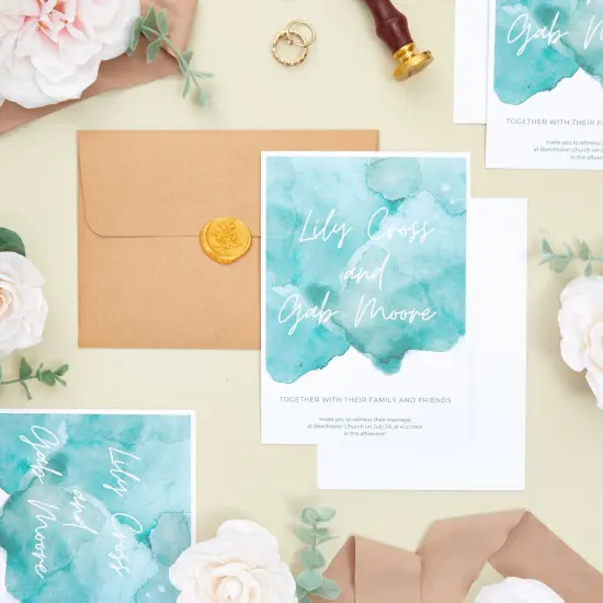 200 Pack White 300 GSM / 110 lb Thick Cardstock Paper - Blank Heavyweight Wedding Invitation Cards for Printing, Flashcards, Postcards - 5x7 inch {3}