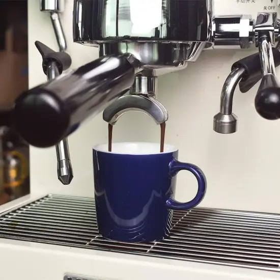 Mini Procelain Espresso Cup, 4 Ounces / 120 ml Tiny Ceramic Coffee Mugs Demitasse for Espresso, Tea- Set of 6, Navy {2}