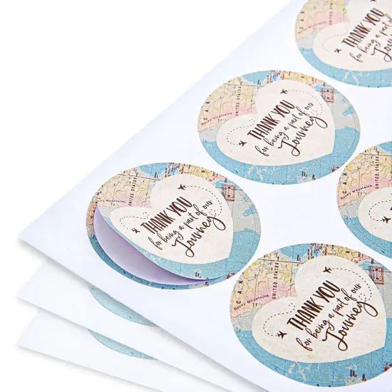 Blue Panda 36 Pack World Map Travel Favor Bags with Stickers Gift Bag for Travel Themed Party Decorations, Birthday Baby Shower Goodie Bags for Kids 8.7 x 5.15 x 5.15 inch {4}