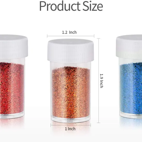Fine Glitter for Crafts Set, 24 Jars Hair Glitter for Face and Body Glitter, Extra Fine Glitter for Resin Craft Glitter, Nail Glitter {2}