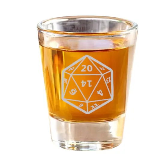 2oz D20 Shot Glass {1}