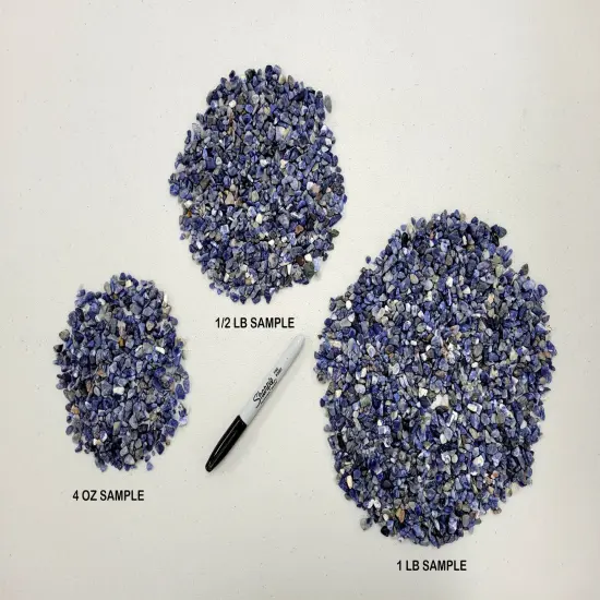 Tumbled Sodalite Crystal Chips Bulk {4}