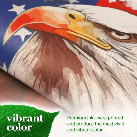 G128 Patriotic Bald Eagle Garden Flag 12x18 In Double Sided Independence Day Yard Garden Lawn Decoration {6}