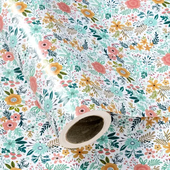 Jumbo Floral Wrapping Paper Roll - 30 Inch x 33 Feet {1}