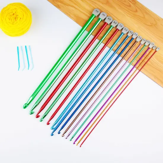 unisian Crochet Hook 6mm 7mm 8mm Long Crochet Hooks Set 3pcs Extra Long Crochet Hook 13.8 Metal Afghan Crochet Needles for Crocheting {3}