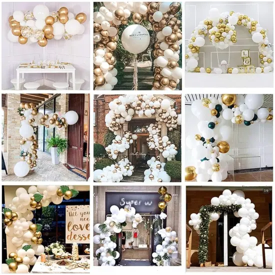 108pcs White Gold Balloon {3}