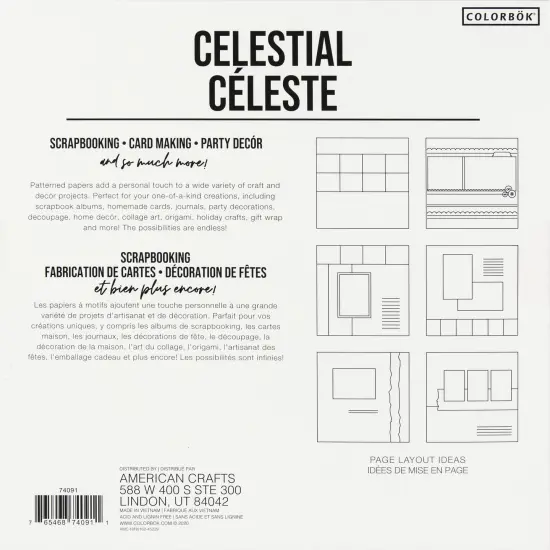Colorbok Designer Paper 12"X12"-Celestial {4}