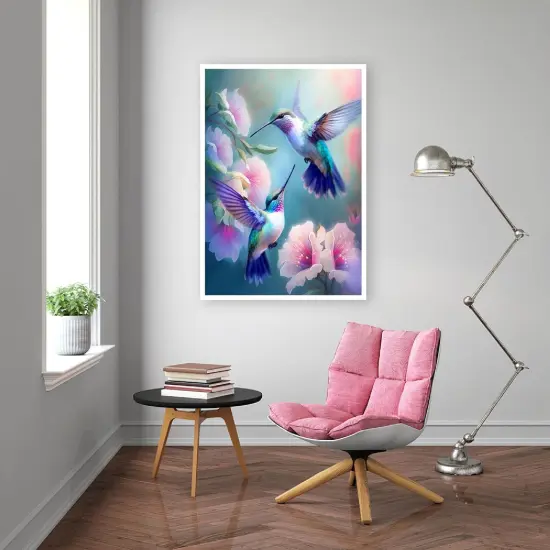 Hummingbird Diamond Painting Kits for Adults, Easy Birds Diamond Art Kits for Beginners, 5D Diamond Painting for Adults, DIY Full Round Drill Gem Arts and Crafts {3}