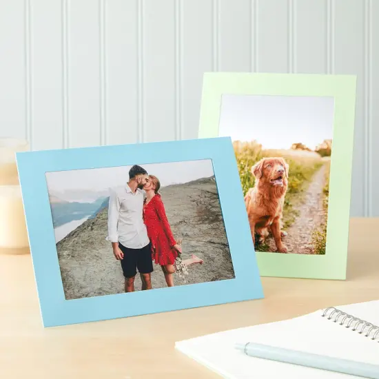 30 Pack Colorful 5x7 Paper Picture Frames, Cardboard Photo Easels for DIY, Classroom Crafts, 10 Rainbow Colors Multicolor {5}