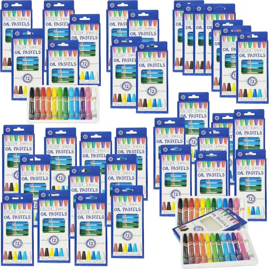 Bulk Oil Pastels - 36 Packs with 12 Colors Each - Perfect for Kids, Classrooms, Parties, Students, Donations, Party Favors - Bulk Oil Pastels {1}