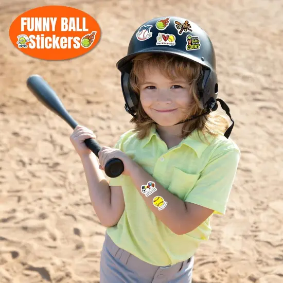 Glow in The Dark Cool Ball Mixed Sports Stickers for Water Bottle s, Waterproof Vinyl Soccer Basketball Volleyball Badminton Laptop Decals, Kids Teens Adults Skateboard Helmets Luggage Decor {5}