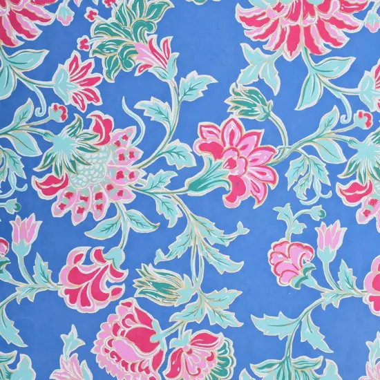 Blue Floral Gift Wrap Roll-Set of 5 {5}