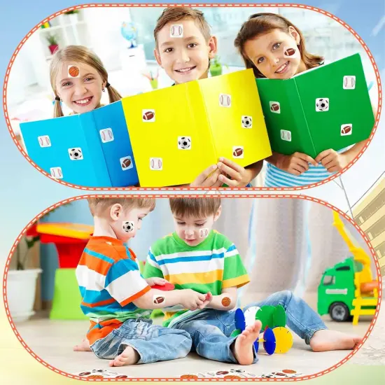600 Pieces Sports Stickers for Kids Soccer Baseball Football Stickers Basketball Football for Kids Teacher for Ball Themed Birthday Party Classroom Decorations(Multiple Balls) {4}