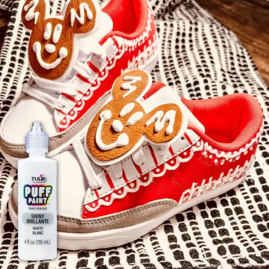 Tulip Puff Paint Slick White, Multi-Surface Craft Paint, 4 fl. oz. 3 Pack {4}