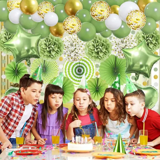 Sage Green Party Decorations, Paper Pompom Balloon Garland Olive Green Party Supplies for Women Girl Bachelorette Party Birthday Valentine's Baby Shower Bridal Shower Wedding Party Decorations {2}
