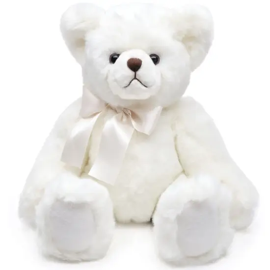 Bearington Aspen, 15.5 Inch White Teddy Bear Stuffed Animal, Vintage Teddy Bear, Makes a Great Gift for Birthday, Anniversary, Holiday, or Graduation {1}