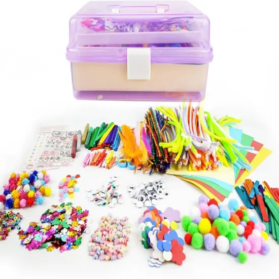 1000+ PCS Toddler DIY Craft Art Supply Set {4}