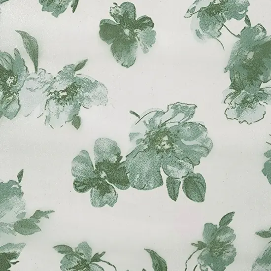 1 Yard Off White Green Satin Organza Blend Apparel Fabric 56/57" Wide {1}