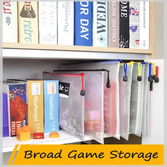 Plastic Mesh Zipper Pouch (6 Colors, 12 Packs) {5}