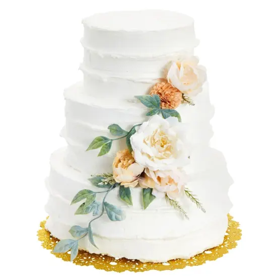 Juvale 60 Pack Gold Doilies, 12 inch Round Medallion-Style, Disposable Placemats for Party Table Decorations {7}