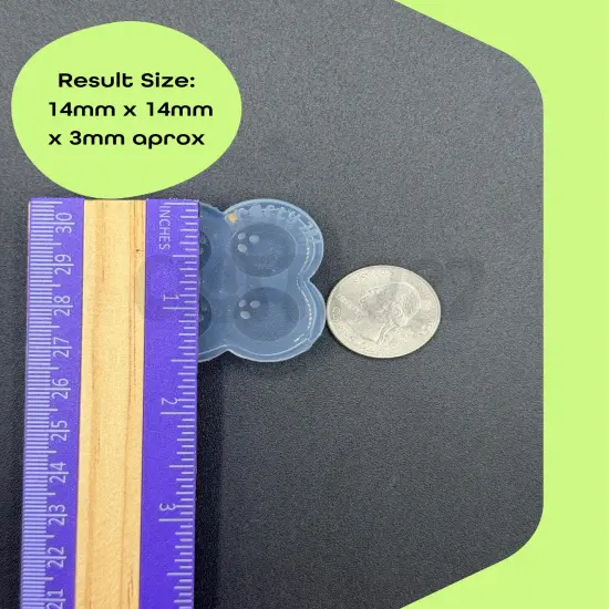Bowling Ball Bits Stud Earring Silicone Mold (D15) {2}