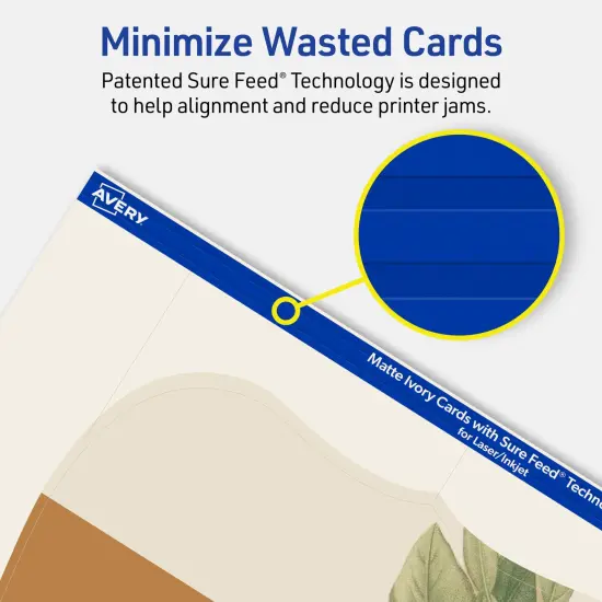 Avery Matte Ivory Postcards, 6" x 9" Rectangle Flourished Edge {4}