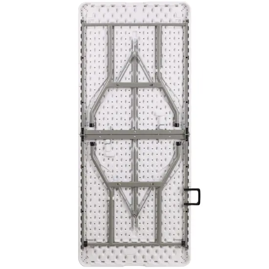 Emma and Oliver 6-Foot Bi-Fold Plastic Banquet and Event Folding Table with Handle {10}