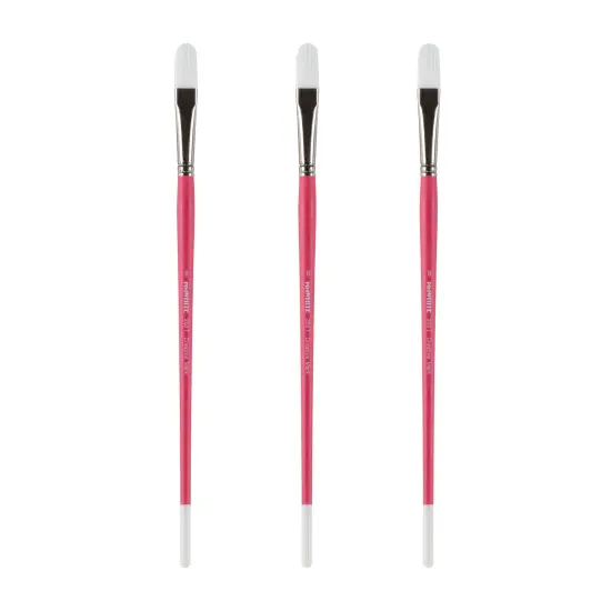 Creative Mark Pro White Soft Filament Acrylic Paint Brushes - FilbertSets of 3- Versatile Synthetic Brushes for Acrylic Painting , Gouache, Oils & Caseins {1}