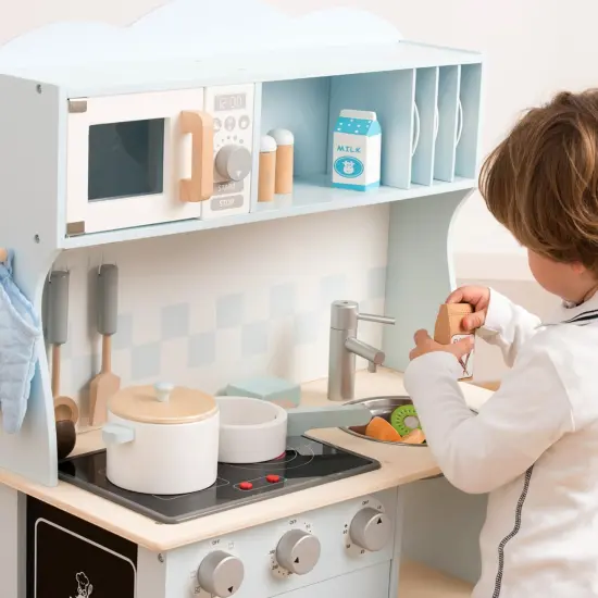 New Classic Toys Kitchenette Modern Electric Cooking, Blue {5}