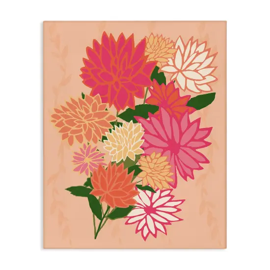 Stupell Industries Dahlia Petal Outlines Canvas Wall Art Design by Michelle Ingari Designs {1}