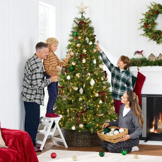 Best Choice Products Pre-Lit Scotch Pine Christmas Tree w/ 2-In-1 Micro LED Lights {2}