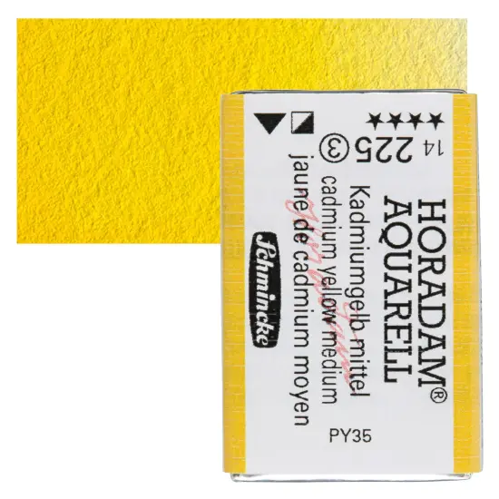 Schmincke Horadam Aquarell Watercolor - Cadmium Yellow Medium, Full Pan {1}